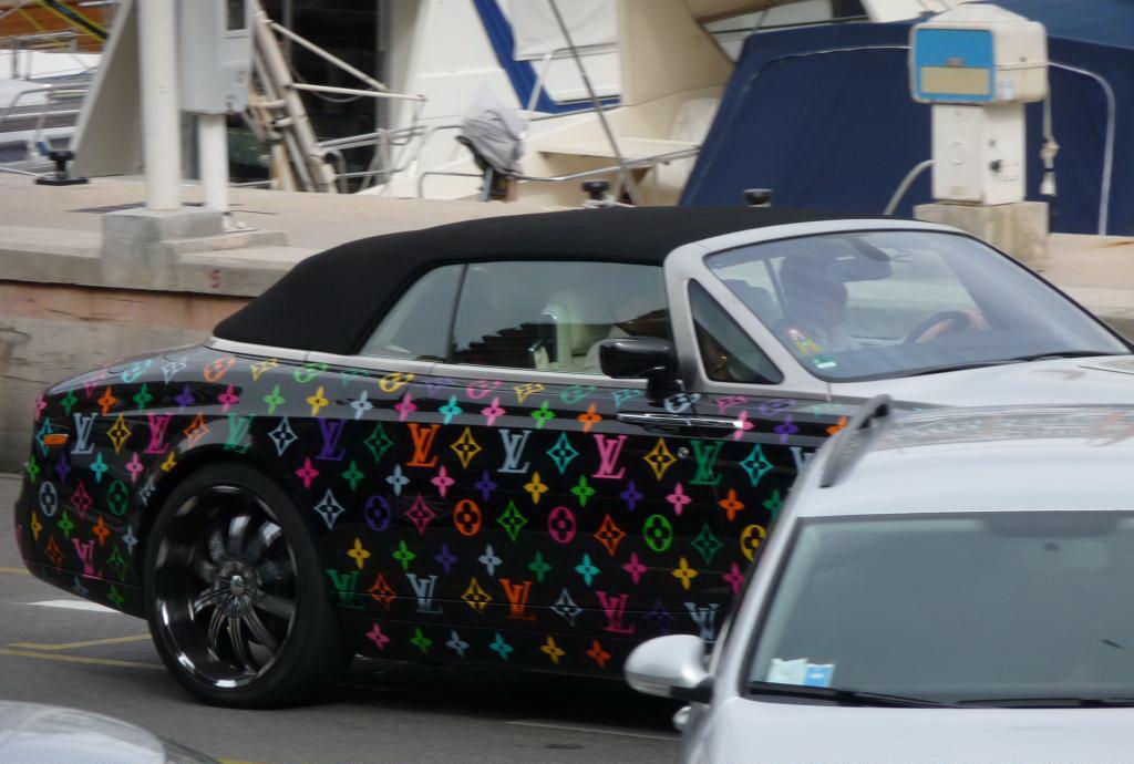 To dress a Rolls Royce Drophead Coupe in Louis Vuitton clothes may be the