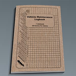Cover for vehicle maintenance log book journal for cars trucks autos boats atv's rv's semi's trailer